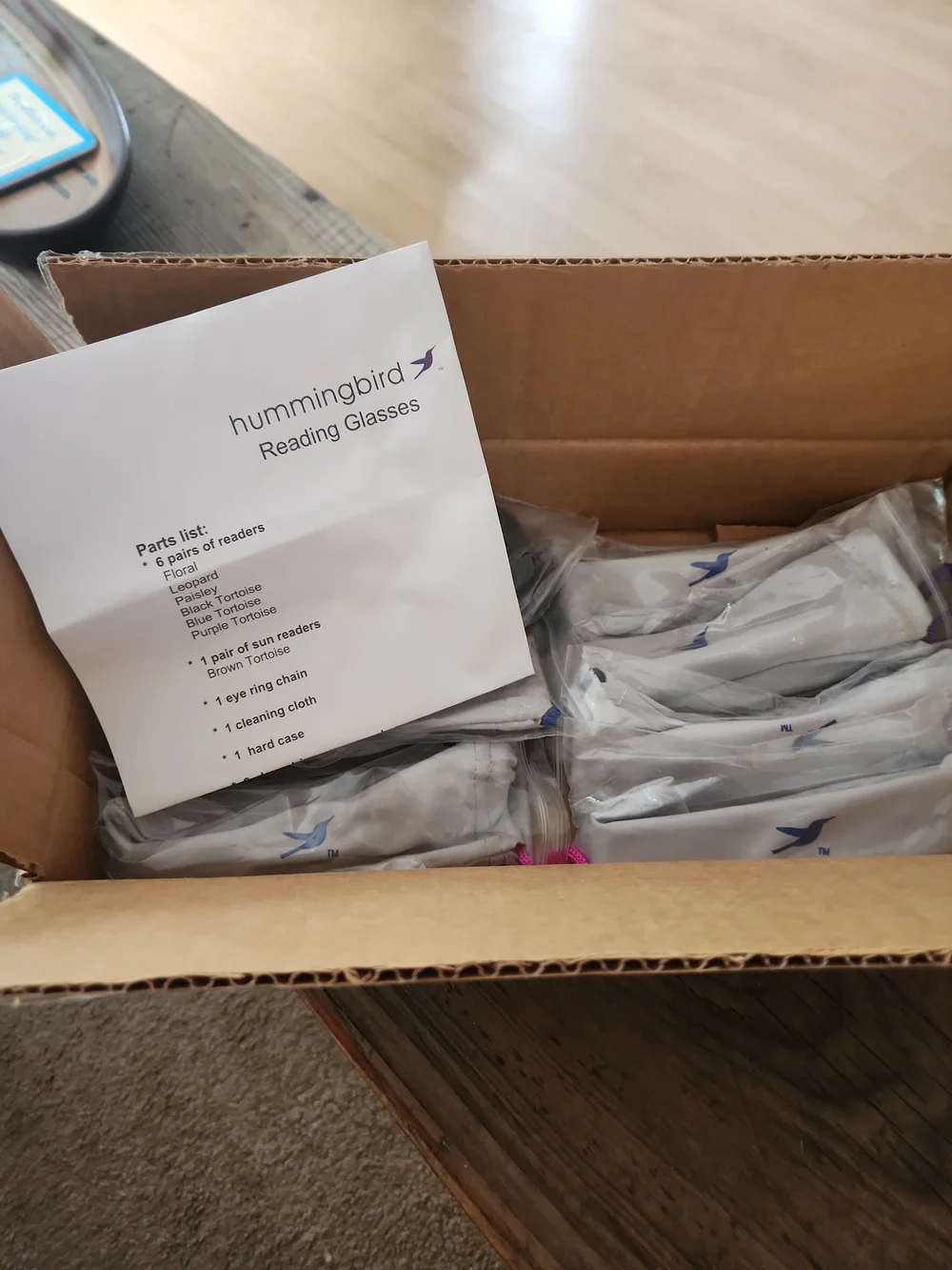 Hummingbird Set Of 6 Reading Glasses 3.0 with Carry Pouches